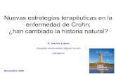 Nuevas estrategias terapéuticas en la enfermedad de Crohn ... · Historia natural de la enfermedad de Crohn Enfermedad crónica Curso habitual, “a brotes” Estudios poblacionales: