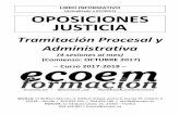 (Actualizado a 07/2017) OPOSICIONES JUSTICIA · 2018-02-01 · Cuerpo de Tramitación Procesal y Administrativa ... Temario. ... e inspectores de educación, ...