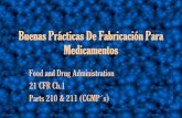 Buenas Prácticas De Fabricación Para Medicamentosdepa.fquim.unam.mx/amyd/archivero/cGMP_14733.pdf · Buenas Prácticas De Fabricación Para Medicamentos Food and Drug Administration