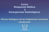 Curso Respuesta Médica a Emergencias Radiológicas ABR CR-1... · VIOLETA 10-8 RX 10-10 Rγ 10-12 104 108 1012 1015 1016 1018 1020. IAEA g - + Fenómeno de la ionización. IAEA SÍMBOLO