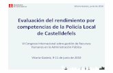 Evaluación del rendimiento por competencias de la … · competencias de la Policía Local de Castelldefels VI CongresoInternacional sobre gestiónde Recursos Humanosen la AdministraciónPública