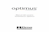 Manual del usuario Sonómetros Optimus - Cirrus … · reserva el derecho de aplicar cambios a las especificaciones del producto sin previo aviso. Para una perfecta comprensión de
