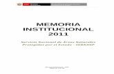 MEMORIA INSTITUCIONAL 2011 - old.sernanp.gob.peold.sernanp.gob.pe/sernanp/archivos/documentos/2012... · Escénicas y Patrimonio Natural del Hemisferio Occidental o Convención de