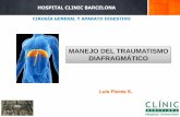HOSPITAL CLINIC BARCELONA - academia.cat · cirugÍa general y aparato digestivo luis flores s. hospital clinic barcelona manejo del traumatismo diafragmÁtico