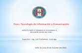 Foro : Tecnología de Información y Comunicaciónxa.yimg.com/kq/groups/16225460/1435908515/name/SATELITE+PARA+… · TIPOS DE SATÉLITES ... Cuzco, Apurimac, Madre de Dios y Padre