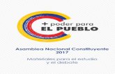 Asamblea Nacional Constituyente 2017 - … CONSTITUYENTE 2017... · de Venezuela. Así como la promoción de la consolidación de un mundo pluripolar y multicéntrico que garantice