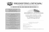 Quito, lunes 14 de marzo de 2016 Valor: US$ 1,25 + IVA · Constitución de la República del Ecuador y el artículo 64 de la Ley Orgánica de la Función Legislativa, acompaño el