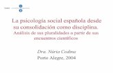 La psicología social española desde su consolidación …diposit.ub.edu/dspace/bitstream/2445/104062/1/Palestra-POA... · Dinámica de grupos en la clínica infantil ... Perspectivas