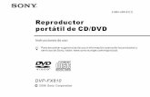 Reproductor portátil de CD/DVD - pdf.crse.compdf.crse.com/manuals/2684485611.pdf · incluidas con otros modelos no se pueden utilizar con este reproductor. Tenga en cuenta que la