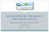 MINISTERIO DE TRABAJO Y PREVISIÓN SOCIAL · 994 (0.7%) Inspecciones ... Se adoptó por consenso, el acuerdo que permite la participación de los ... • Por medio de Acuerdo Ministerial