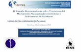 Presentación de PowerPoint - Malalties Minoritàries- · Calidad de vida y enfermedad de Parkinson Barcelona 04 de octubre de 2013 . Para interpretar los resultados de ECVrS (P):