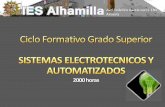 Avd Federico Garcia Lorca 130 Almería - iesalhamilla.com · Técnicas y procesos en instalaciones domóticas y automáticas. ¿De que se trata? Definición, planificación, programación,