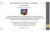 UNIVERSIDAD NACIONAL AGRARIA LA MOLINA - … · I. INTRODUCCION Actividad avícola en el Per ... Fuente: Laboratorio de Ecología Microbiana Mariano Tabusso (2011) De acuerdo a la
