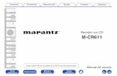 Receptor con CD - manuals.marantz.commanuals.marantz.com/MCR611/EU/ES/download.php?filename=/MCR6… · Memoria de última función 135 Explicación de términos 136 ... ARetire la