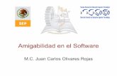 Amigabilidad en el Software - dsc.itmorelia.edu.mxdsc.itmorelia.edu.mx/~jcolivares/documents/amigabilidad.pdf · aplicaciones que actúan en la usabilidad. Ergonomía •Es el estudio