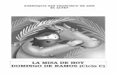 LA MISA DE HOY DOMINGO DE RAMOS (Ciclo C) C.pdf · LA MISA DE HOY DOMINGO DE RAMOS (Ciclo C) ... es el camino hacia su resurrección y la ... rodeaban la celebración de la Pascua