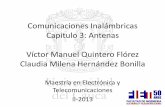 Comunicaciones Inalámbricas Capitulo 3: Antenas …artemisa.unicauca.edu.co/~vflorez/CI/Capitulo 3.pdf · •Parámetros de antenas. ... G dBi Log g §· ¨¸¨¸ ©¹ /2 ... densidad