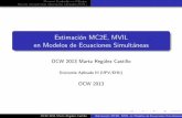 Estimaci n MC2E, MVIL en Modelos de Ecuaciones … · Consideremos la j-´esima ecuacion estructural del Modelo de Ecuaciones Simultaneas, ... son respectivamente los coeﬁcientes