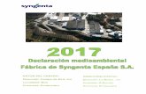 localidad: O Porriño · 5 de 57 Clasificación: PUBLIC EMAS 2017 (SSMAQ o HSEQ) La fábrica de Syngenta en Porriño tiene como actividad la formulación y el envasado de productos