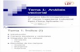 Tema 1: Análisis vectorial - esi2.us.es · Física Aplicada III - Univ. de Sevilla 14. ... Gradiente (II): derivada direccional ... de la derivada direccional máxima.