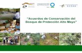 “Acuerdos de Conservación del Bosque de Protección … · Kit de Abonamiento Kit de Renovación AC Pilotos Aguas verdes 1 41 1 Huasta 27 140 0 ... usando como materia principal