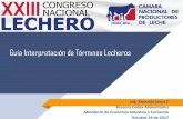 Guía Interpretación de Términos Lecheros - proleche.comproleche.com/wp-content/uploads/2017/10/Charla19.pdf · productos elaborados en el país como para los importados. Conjunto