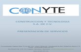 Presentación de PowerPoint - conyte.com.mx1).pdf · • Instalación eléctrica para las oficinas de ZTE en ... de CV se han realizado más de 2,000,000 de nodos, certificados en