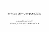 Innovación y Competitividad - CEPAL · después de controlar por la calidad de fuerza laboral y la intensidad de ... y factores que determinan el nivel de ... Categoría del sector