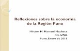 Reflexiones sobre la economía de la Región Puno · Limitada presencia del Estado en la promoción y desarrollo productivo y empresarial. ... Minería (Uranio)