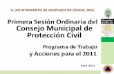 Primera Sesión Ordinaria del Acapulco Consejo Municipal de ... 1ra reunion... · Acapulco de Juárez, Gro. Reforma de la Ley No. 455 de Protección Civil del Estado de Guerrero,