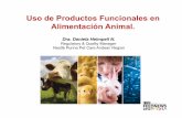 Uso de Productos Funcionales en Alimentación Animal. · Agenda: Características generales de la categoría. Tendencias mundiales. Historia y definiciones. Ejemplos en nuestro mercado.