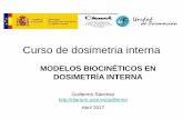 MODELOS BIOCINÉTICOS EN DOSIMETRÍA INTERNAdiarium.usal.es/guillermo/files/2017/05/DosimetriaInternaModelos... · MODELOS BIOCINÉTICOS EN DOSIMETRÍA INTERNA Modelización compartimental.Conceptos