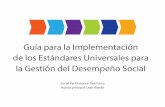 Guía para la Implementación de los Estándares … implementationguidespanish_revised.pdf · de los Estándares Universales para la Gestión del Desempeño Social ... IMF Institución