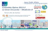 Colombia Opina 2012-2 La Gran Encuesta - Medición 4 · estratos sociales 1 al 6, residentes habituales de los áreas urbanas de 13 municipios en Colombia , seleccionadas aleatoriamente