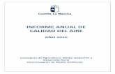 INFORME ANUAL DE CALIDAD DEL AIRE - Inicio · 1 introducciÓn, objeto del informe anual y alcance del mismo. La red de control y vigilancia de la calidad del aire de Castilla-La Mancha