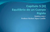 Estática 2015-1 Profesor Herbert Yépez Castillotextos.pucp.edu.pe/pdf/4413.pdf · Equilibrio en dos dimensiones 5.2 Diagrama de cuerpo libre 5.3 Ecuaciones de equilibrio 5.4 Miembros