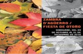 ZAMBRA D’AGÜERRO / FIESTA DE OTOÑO - Turismo Sobrarbe. Portal Turístico de … · 2016-10-28 · para disfrutar de la ciencia a través de la música y de la ... TEATRO DE SOMBRAS