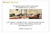 Capacitación anual COREFO 2012 - guao.org³mo elaborar... · - Genera un compromiso de la comunidad educativa con el mejoramiento del servicio educativo a ... Acta de conformación