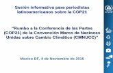 Sesión informativa para periodistas latinoamericanos … · intensidad y frecuencia de fenòmenos meteorologicos SALUD: Incremento del índice de mortalidad y enfermedades relativas
