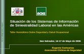 Situación de los Sistemas de Información - rialnet.org ESP.pdf · Taller Hemisférico Sobre Seguridad y Salud Ocupacional San Salvador, 16-17 de Mayo de 2006. Pilares Seguridad