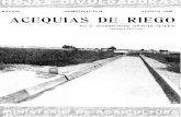 MADRID NUMERO 15-50 H 1950 ACEQUIAS DE RIEGO · Para construir una acequia de riego se precisa tener en cuenta cuatro datos principales, que deben determinarse pre- ... Así como
