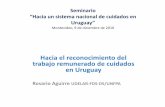 Rosario Aguirre UDELAR DS/UNFPA · para toda la población y empleos de calidad para las ... • Aproximación a la identificación estadística de las personas ocupadas en los cuidados
