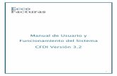 Manual de Usuario y Funcionamiento del Sistema CFDI … · Por último , pero no menos importa mencionaremos que el aspecto gráfico del sistema da un aspecto confiable y ... Primero