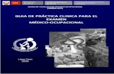 GEMO- 001/Guías de Evaluación Médico Ocupacional · GUIA DE PRÁCTICA CLINICA PARA EL EXAMEN MÉDICO-OCUPACIONAL 1.1.1. FINALIDAD Contribuir a mejorar la atención a los usuarios