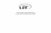 Revista de Prensa - Servicio de Alojamiento Óptico de …alojoptico.us.es/gabcom/10-2008/07-octubre.pdf · DOSSIER DE PRENSA 7 DE OCTUBRE DE 2008 . Gabinete de Comunicación ...