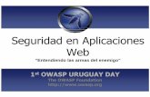 Seguridad en Aplicaciones Web€¦ · Seguridad en Aplicaciones Web ... • Promueve el desarrollo de software seguro ... . OWASP TOP 10