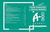 EDITORIAL ARTÍCULOS ORIGINALES ANALISIS TRANSACCIONAL …com.aespat.es/Revista/Revista_ATyPH_64.pdf · analisis transaccional y psicologia humanista revista de apartado de correos