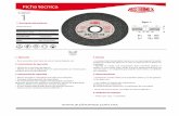 Ficha técnica - Abrasivos Austromex | Soluciones en … · Instrucciones de operación • Utilice en un esmeril de banco. • Monte la rueda y déjela girar en vacío durante un
