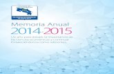 Memoria Anual 2014 -2015 - … · Memoria Anual 2014 -2015. Índice Presentación 5 Mensaje del Presidente 6 Misión y Visión 14 ... Planificación; así como de expertos internacionales