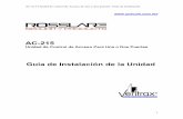 AC-215 Manual español 19dic2006148.243.99.22/CONTROL_DE_ACCESO/ROSSLARE/MANUALES... · El siguiente diagrama es un ejemplo de como el Veritrax AS-215 y el sistema AC-215 ... (32